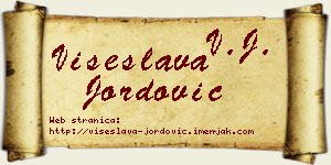 Višeslava Jordović vizit kartica